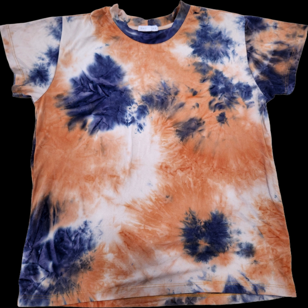 Socialite Kids Tie-Dye T-Shirt - Orange and Blue